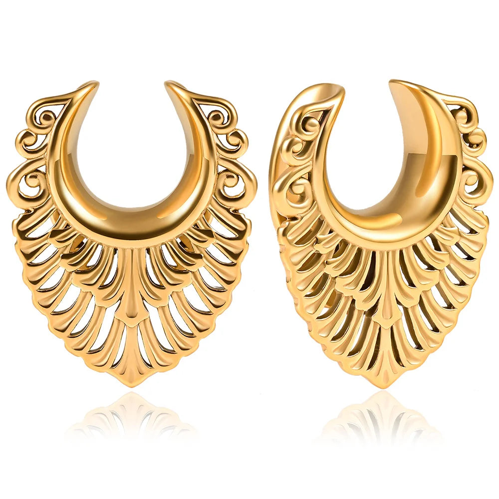 Elegant Leaf Design Saddle Tunnels 8-25mm