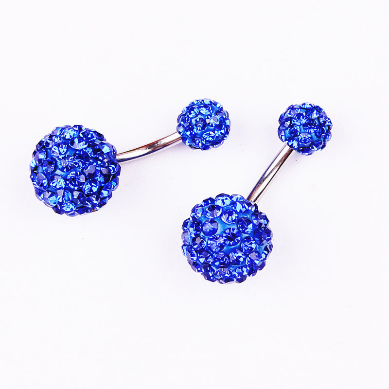 Rhinestones Belly Button Ring 14g