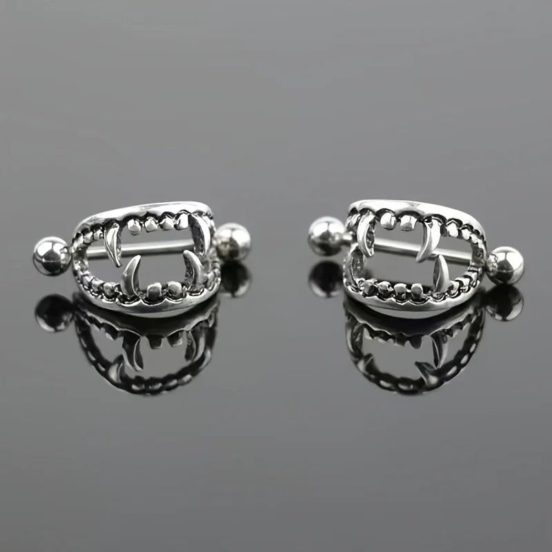 Vampire Teeth Nipple Rings 14g