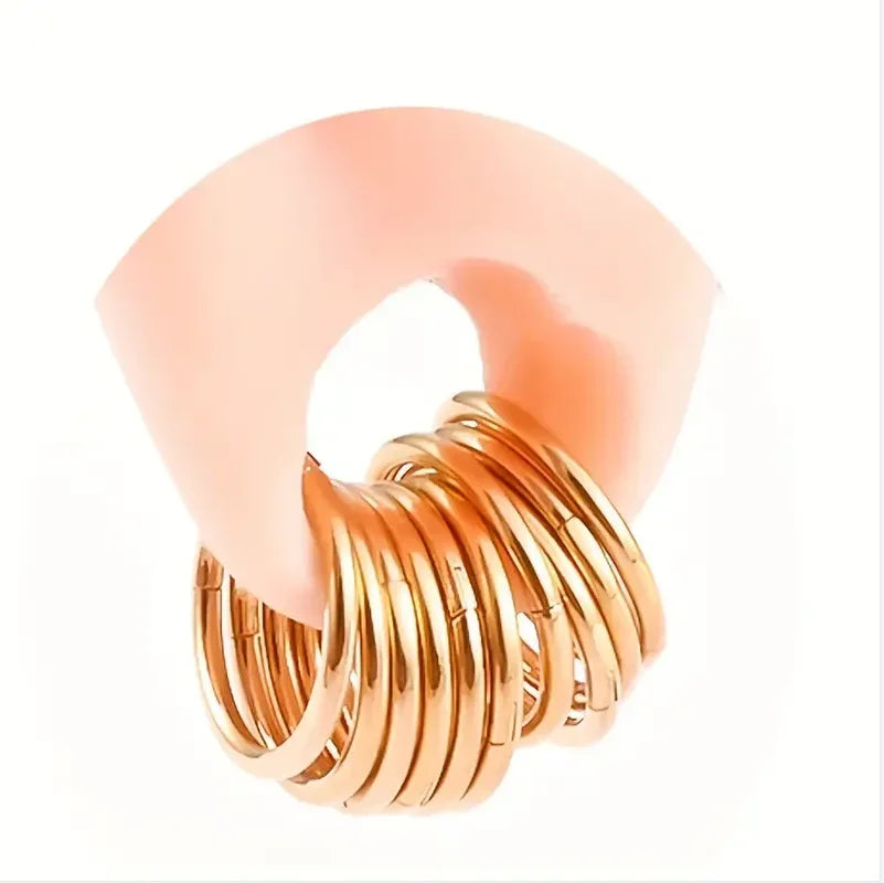 5pcs Surgical Steel Ear Rings