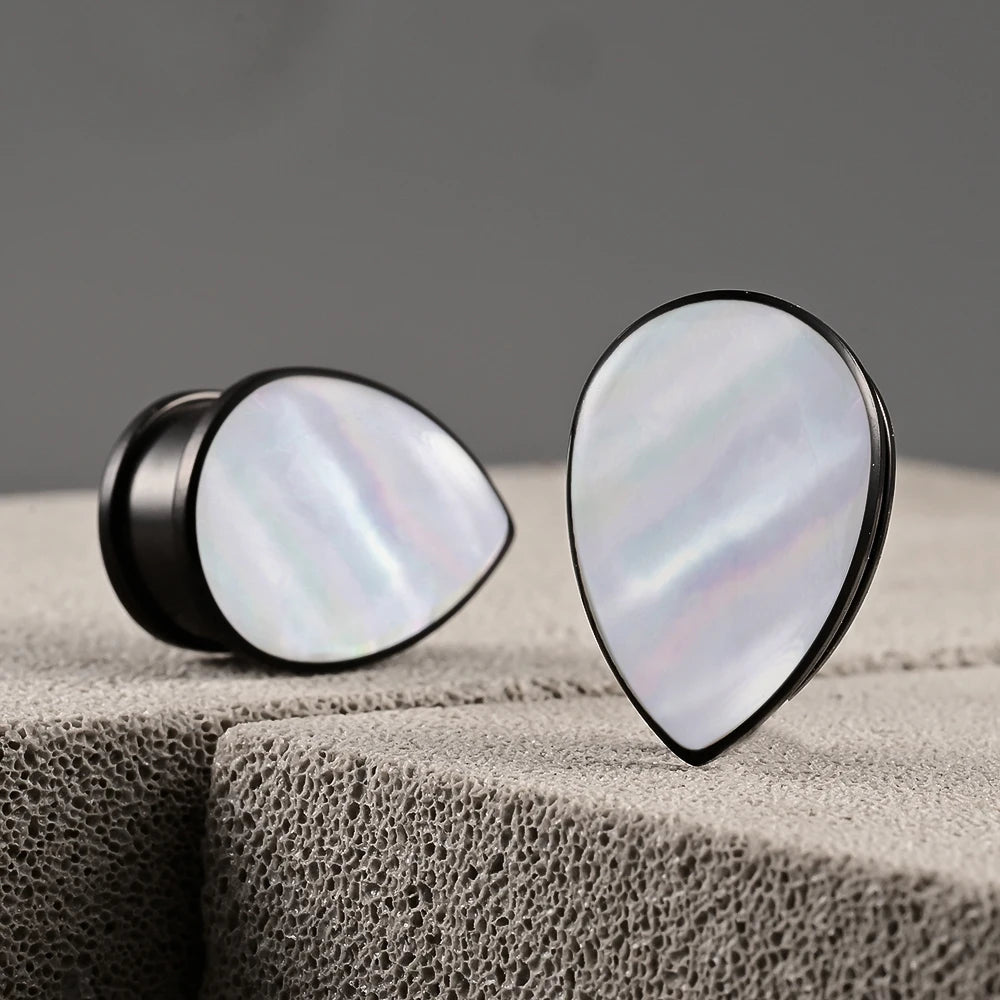 Unique Tear Drop Opal/Shell Plugz 6-25mm