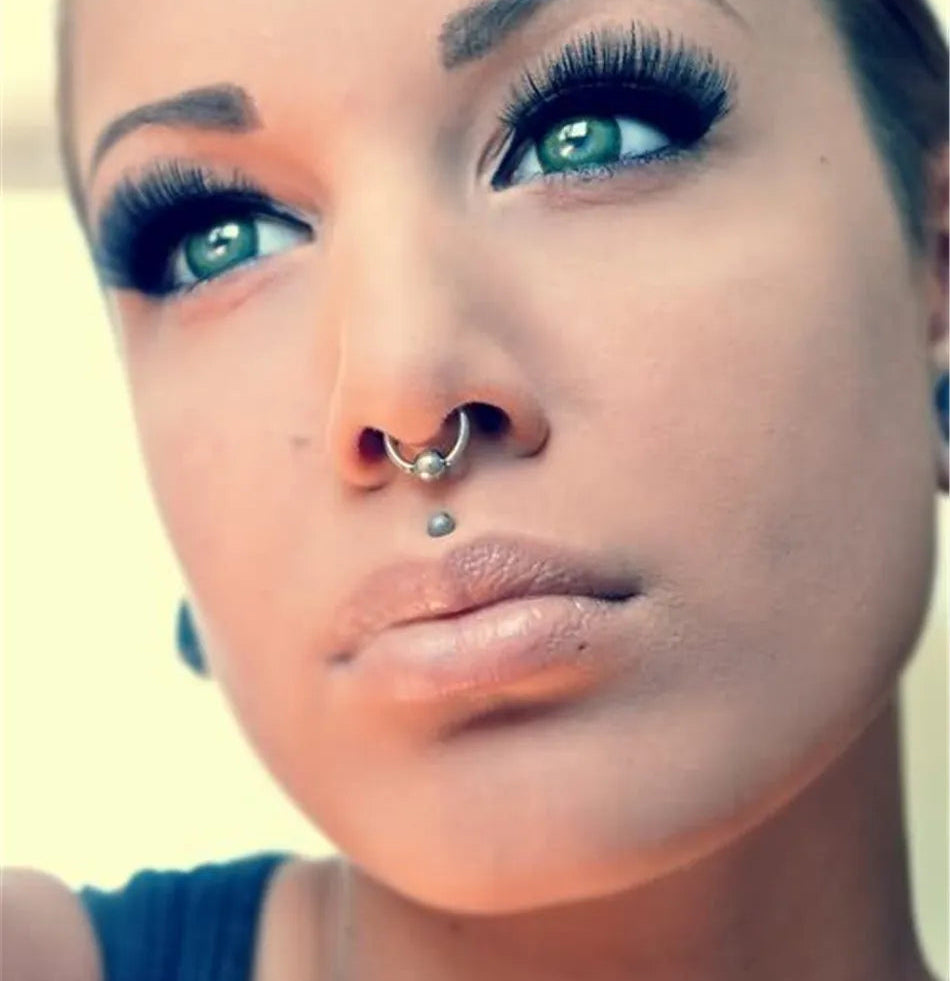Titanium 14G Captive Bead Ring Lip Nipple Brow Prince Albert VCH Ring