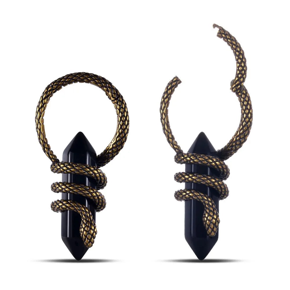 Snake Stone Buckle Ear Weight Hangers 3mm