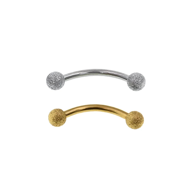 2Pcs 6/8/10mm Eyebrow Vertical Libre Curved Barbell 16g