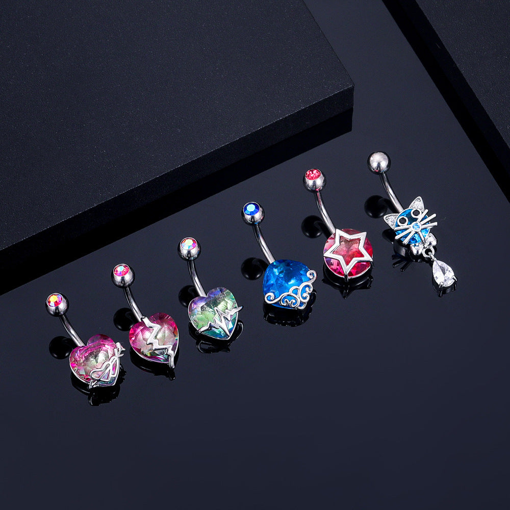 Unique Belly Button Navel Ring 14g