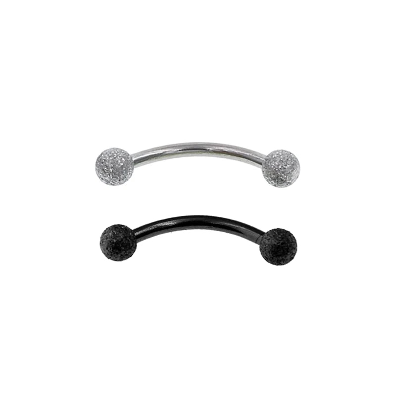 2Pcs 6/8/10mm Eyebrow Vertical Libre Curved Barbell 16g