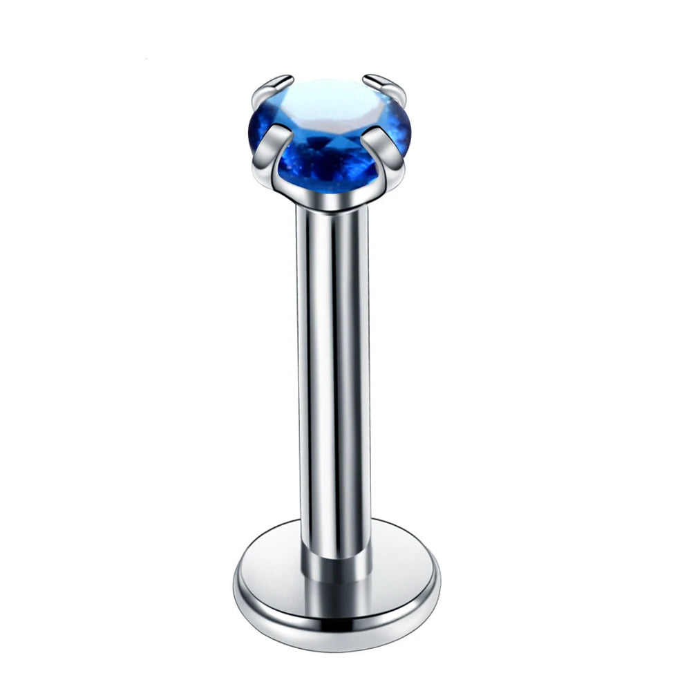 Surgical Steel Assorted Colors Labret Lip Cartilage Tragus Helix Ring