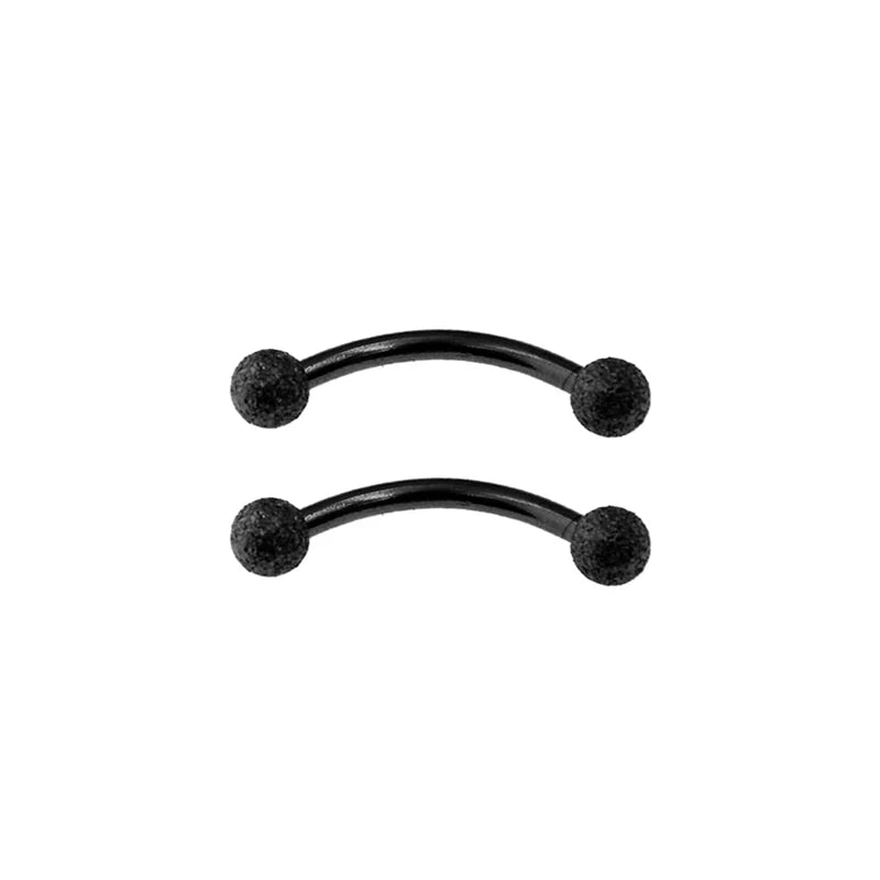 2Pcs 6/8/10mm Eyebrow Vertical Libre Curved Barbell 16g