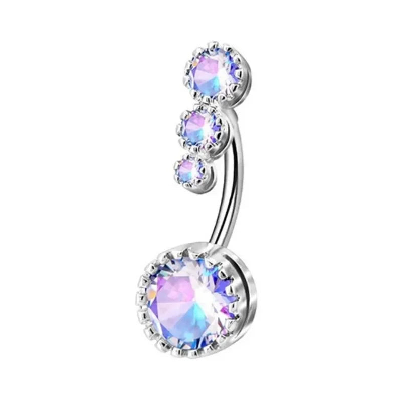 Gemstone Belly Button Ring 14g