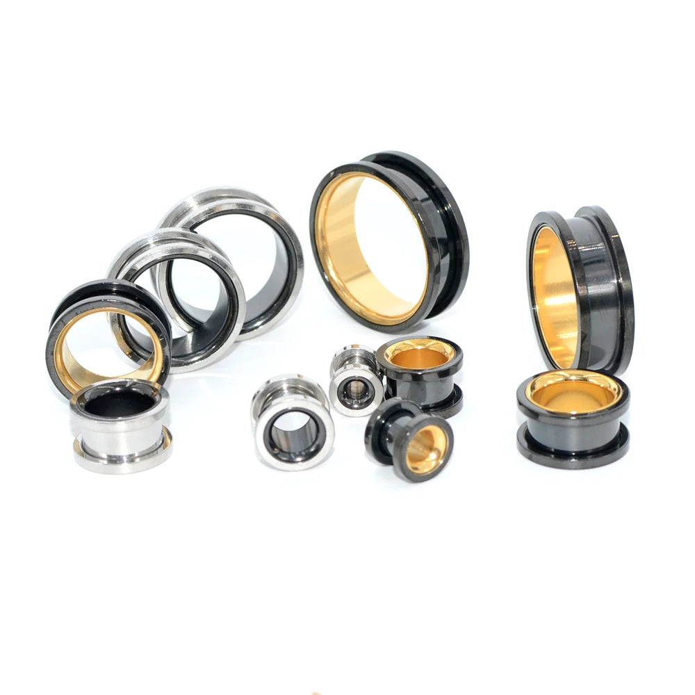 Dual Color Screw-On Threaded Tunnels 6-30mm