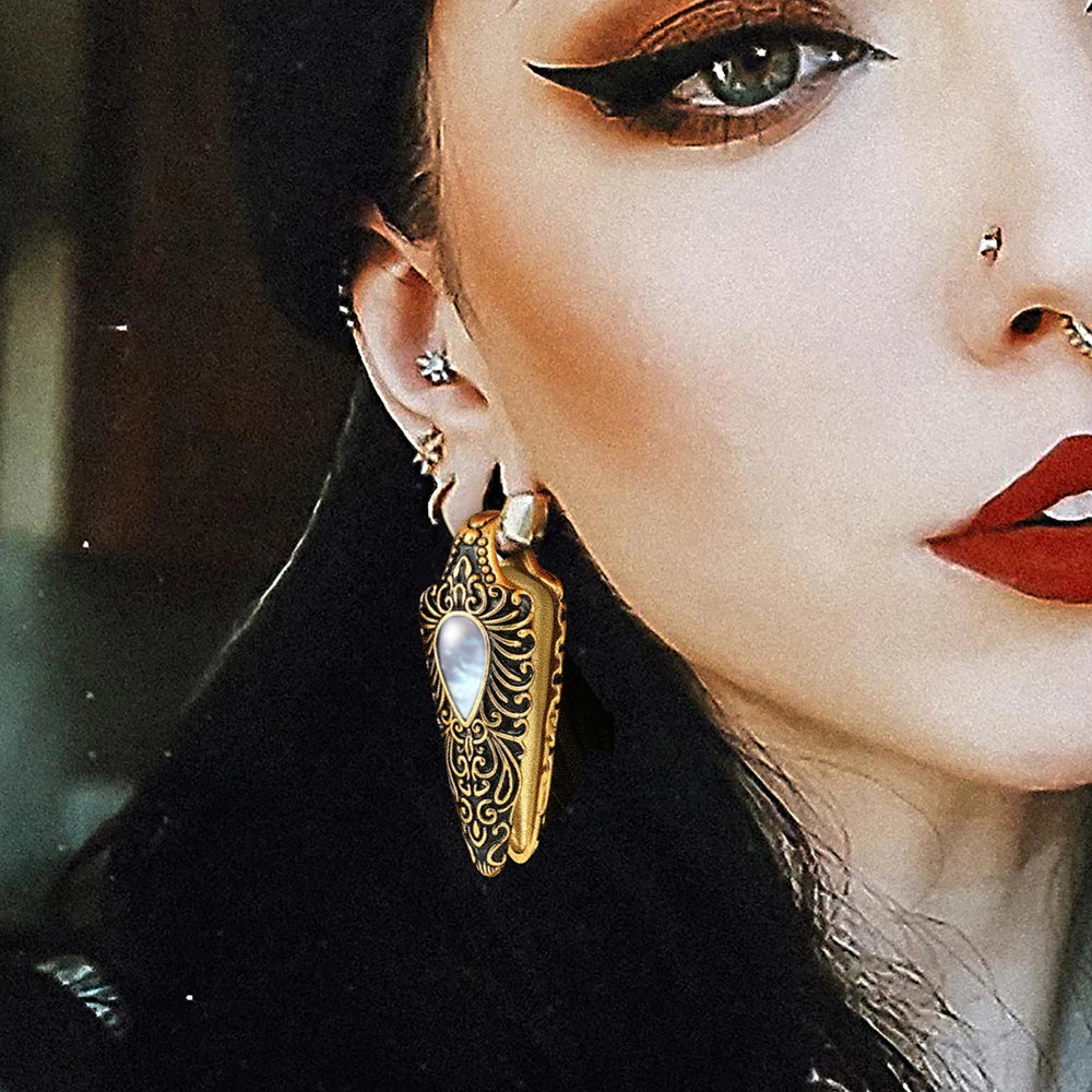 Boho White Stone Silver or Gold Weights 22mm