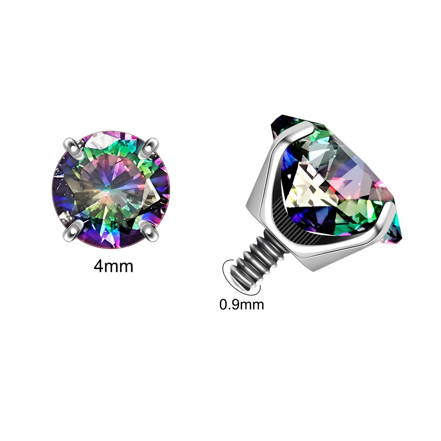 Titanium Labret, Medusa, Monroe Lip Stud 2-4MM (16/20g)