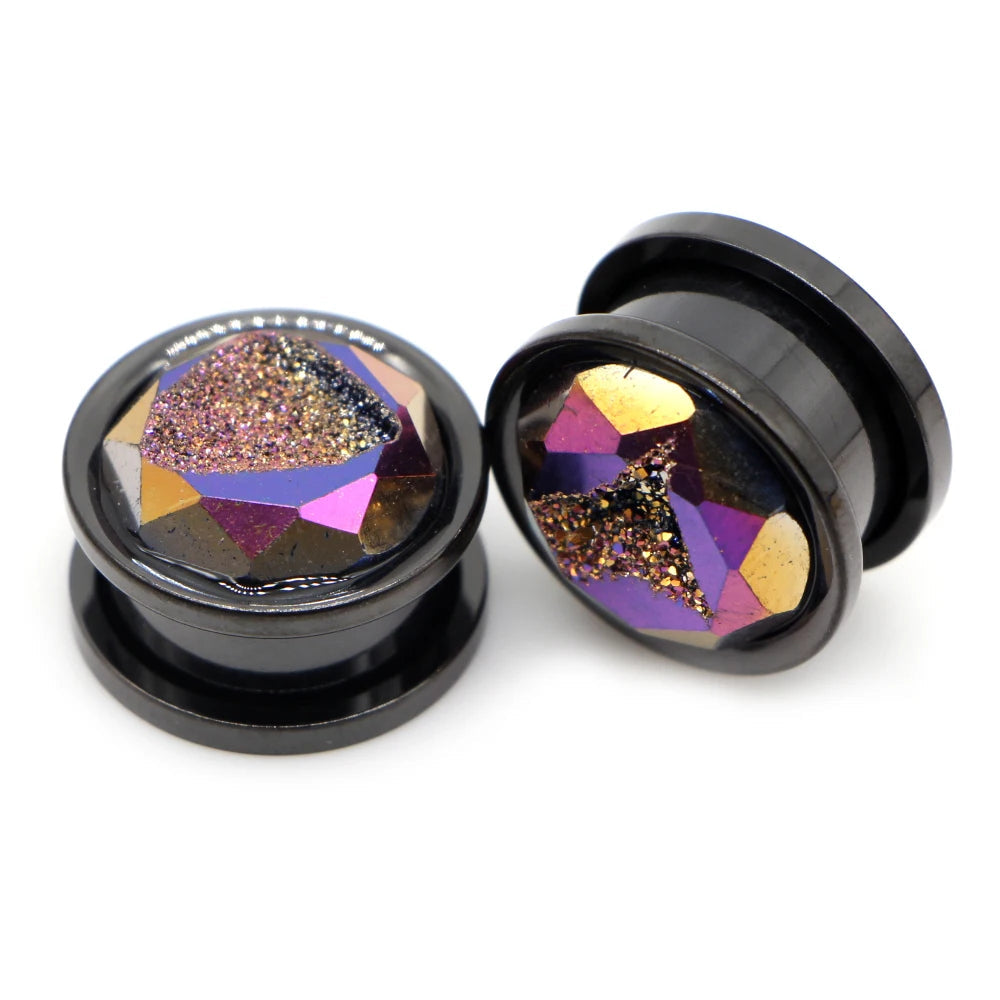 Carved Crystal Plugz Threaded Twist-On 8-25mm