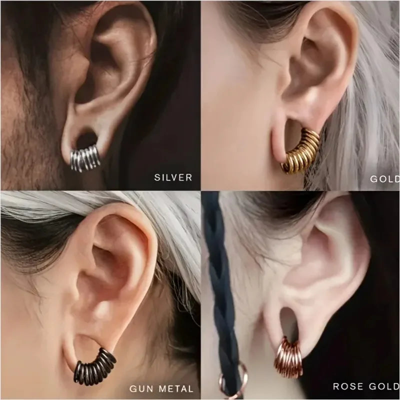 5pcs Surgical Steel Ear Rings