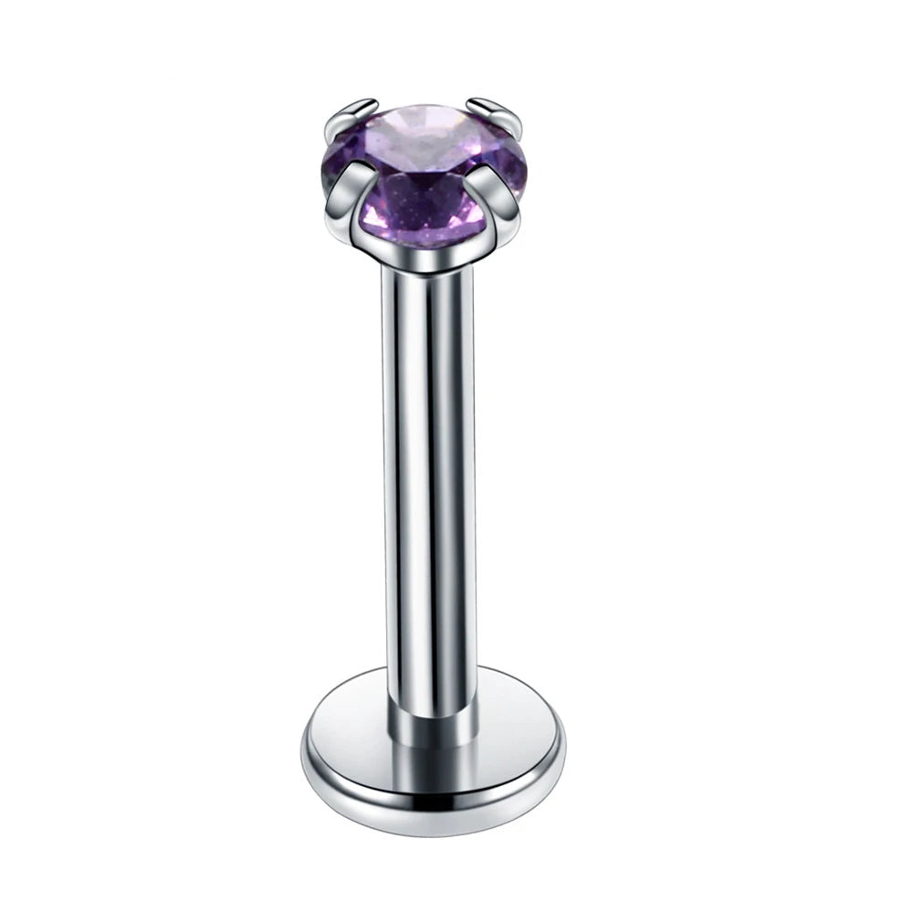 Surgical Steel Assorted Colors Labret Lip Cartilage Tragus Helix Ring