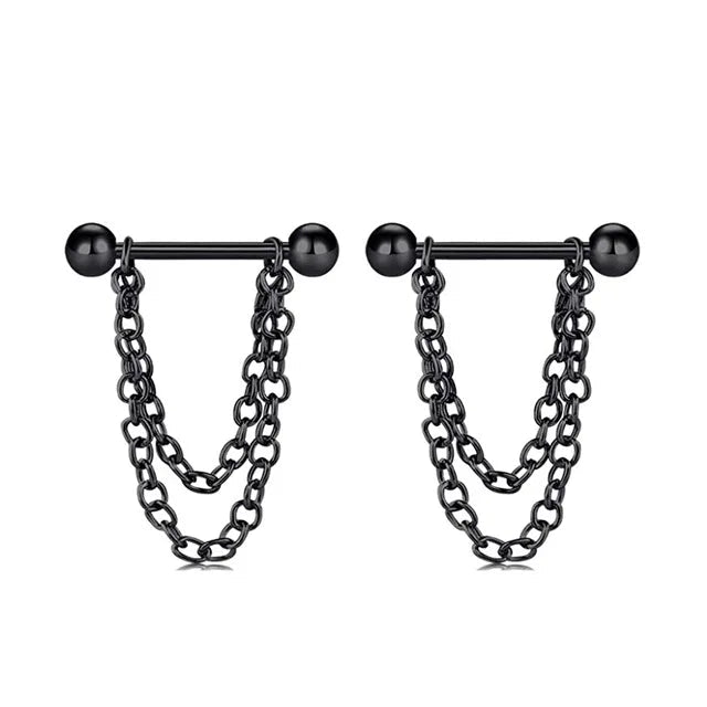 Gothic Nipple Barbells 14G