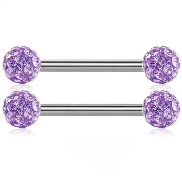 Purple Nipple Barbells 14g