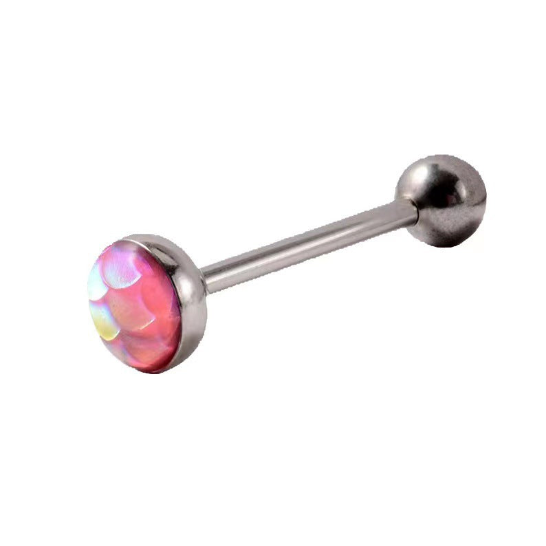 Mermaid Scale Gradient Tongue Barbell 14g