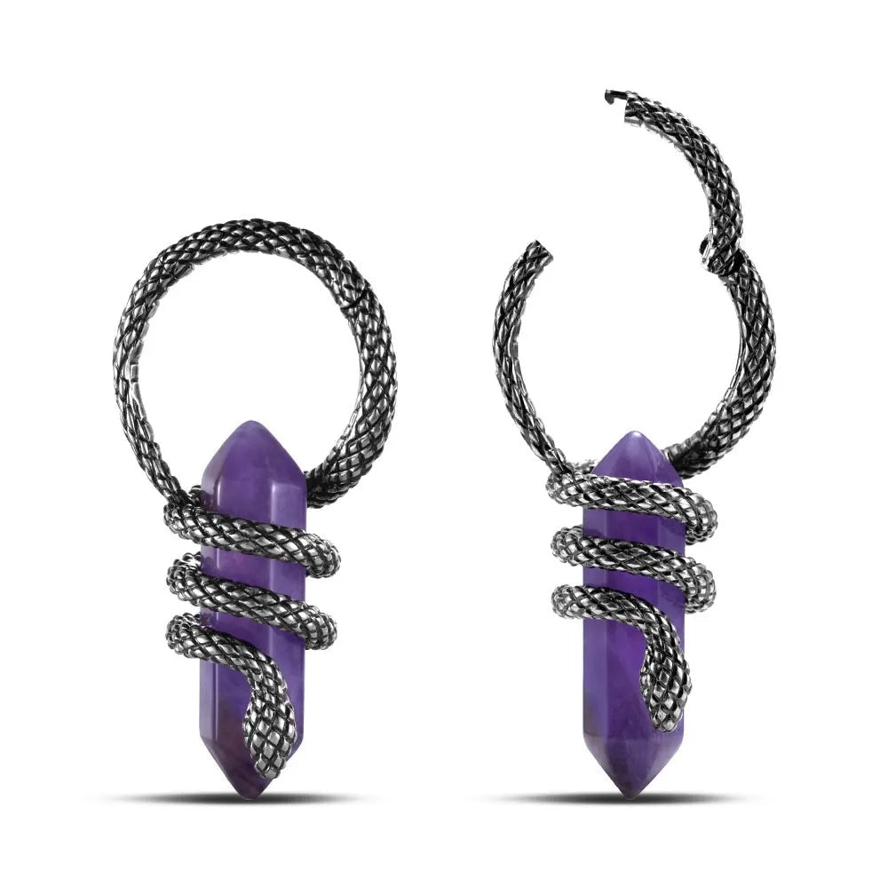 Snake Stone Buckle Ear Weight Hangers 3mm