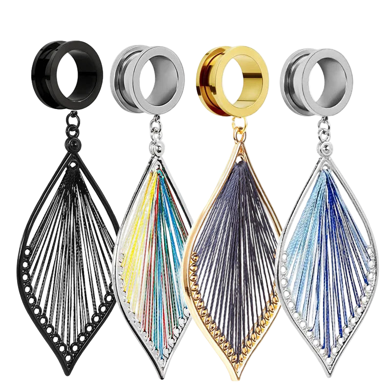 Weave Leaf Dangle Tunnels 6-25mm