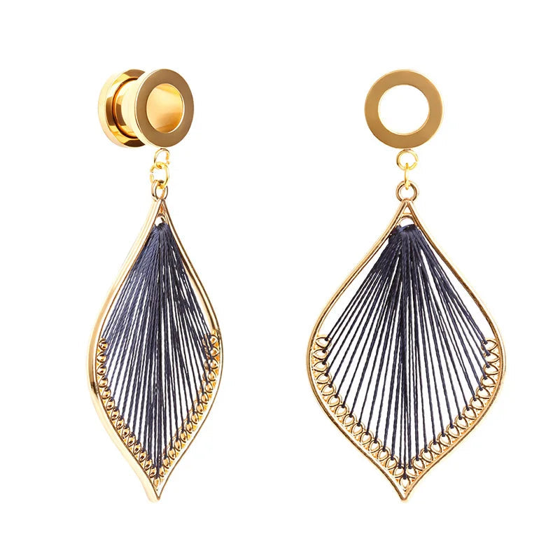 Weave Leaf Dangle Tunnels 6-25mm