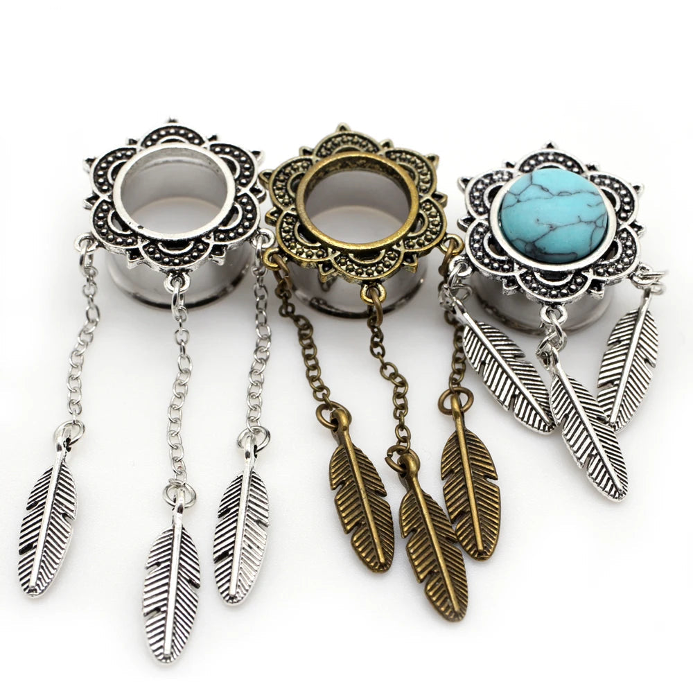Turquoise Plugz Tunnels Hangers 6-18mm